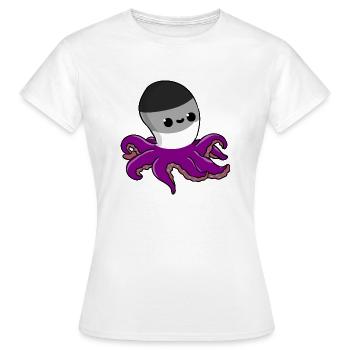Asexueller Oktopus Ace Pride - Frauen T-Shirt - Weiß - Vorne - AI Model Female 172 dark (172cm)