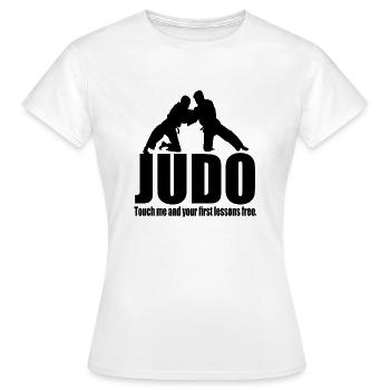 Lustiges Judo - Frauen T-Shirt - Weiß - Vorne - AI Model Female 172 dark (172cm)