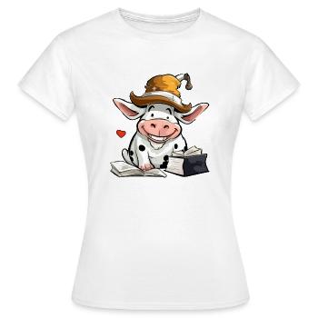 Miki, die gelehrte Kuh - Frauen T-Shirt - Weiß - Vorne - AI Model Female 172 dark (172cm)
