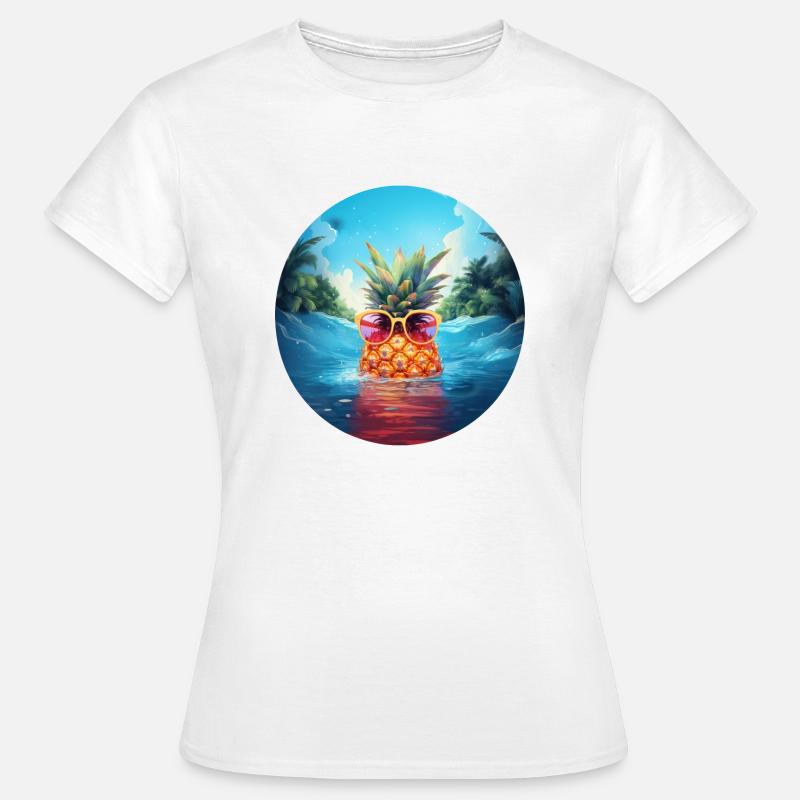 Floating pineapple - Women's T-Shirt - white