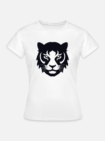 Felin Dschungel-Tigerkopf - Frauen T-Shirt - Weiß