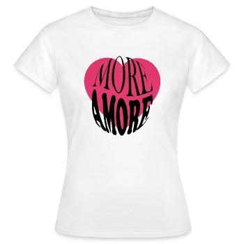 Amore - Love - Women's T-Shirt - white - Front - AI Model Female 172 dark (172cm)