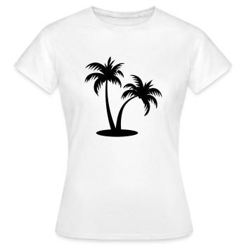 palmier - T-shirt Femme - blanc - Devant - AI Model Female 172 dark (172cm)