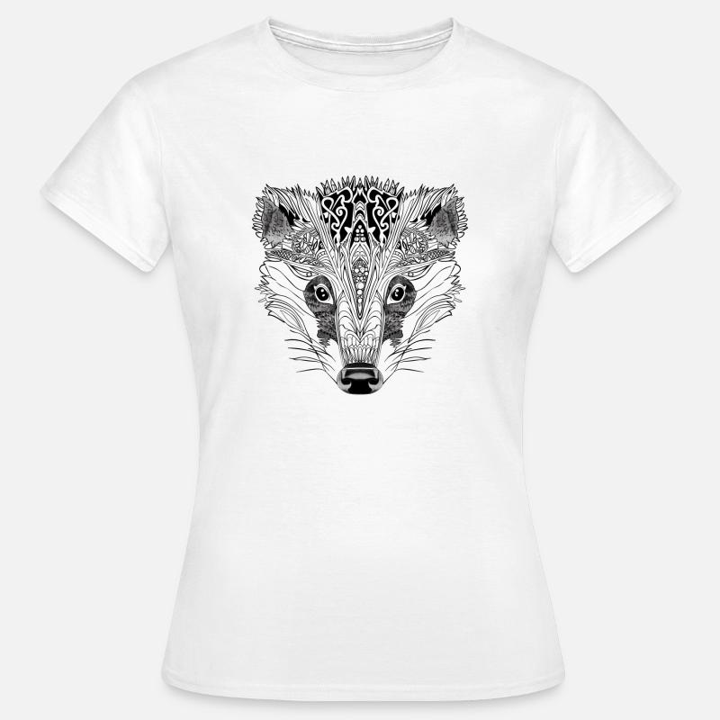 Badger Badger Badger ... mandala badger tshirt - Women's T-Shirt - white
