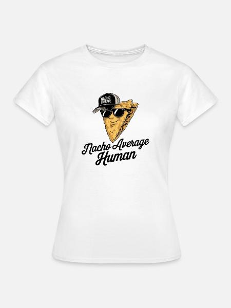 Nacho Gemiddelde Mens - T-shirt dam - vit