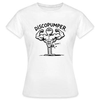 Le Discopumper - T-shirt Femme - blanc - Devant - AI Model Female 172 dark (172cm)