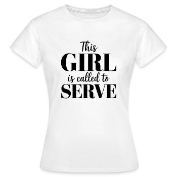 La force par la vocation - T-shirt Femme - blanc - Devant - AI Model Female 172 dark (172cm)