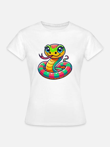 schlange - Frauen T-Shirt - Weiß