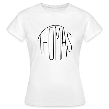 Thomas - Women's T-Shirt - white - Front - AI Model Female 172 dark (172cm)