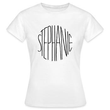 Stephanie - T-shirt Femme - blanc - Devant - AI Model Female 172 dark (172cm)