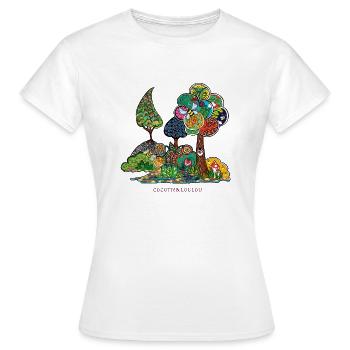 Elise's garden - Women's T-Shirt - white - Front - AI Model Female 172 dark (172cm)
