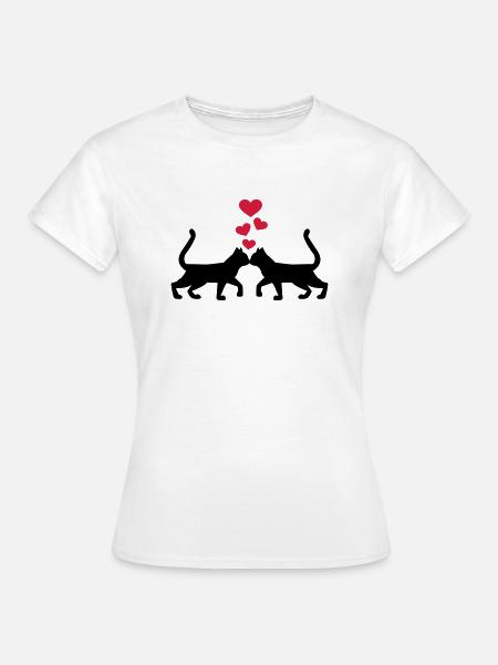 Katze - Frauen T-Shirt - Weiß