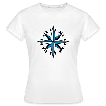 Navigation, Kompass, Windrose-Orientierungslauf - Frauen T-Shirt - Weiß - Vorne - AI Model Female 172 dark (172cm)
