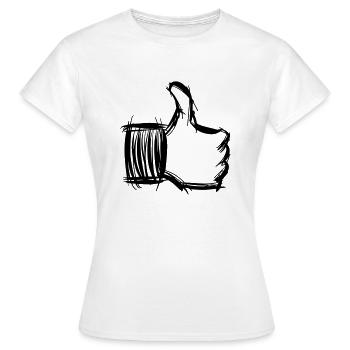 Daumen hoch Symbol, hand gezeichnet - Frauen T-Shirt - Weiß - Vorne - AI Model Female 172 dark (172cm)