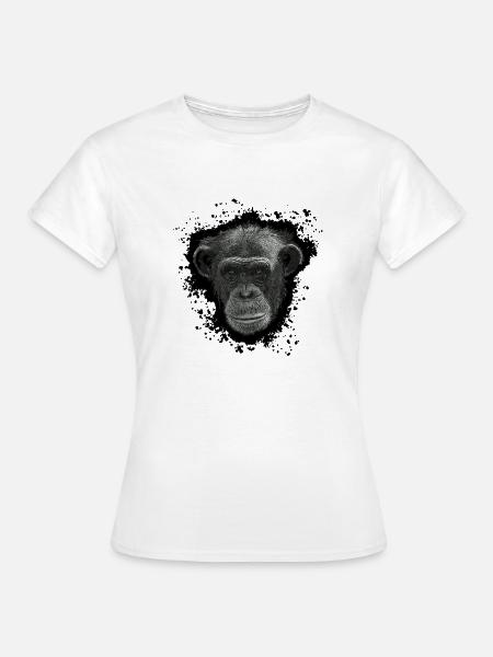 Affe Menschenaffe Schimpanse - Frauen T-Shirt - Weiß