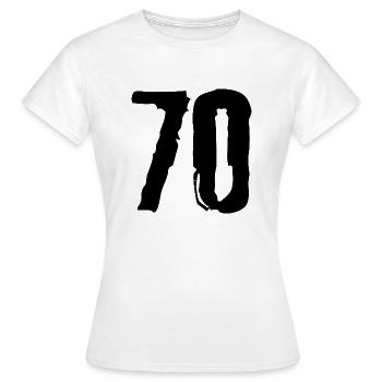 Maillot à 70 chiffres - T-shirt Femme - blanc - Devant - AI Model Female 172 dark (172cm)