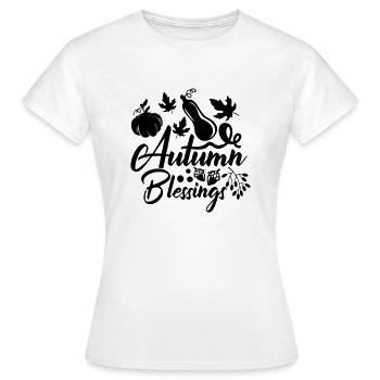 bénédictions d’automne - T-shirt Femme - blanc - Devant - AI Model Female 172 dark (172cm)