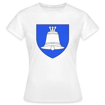 cloche blason Ariège Occitanie 09 - T-shirt Femme - blanc - Devant - AI Model Female 172 dark (172cm)