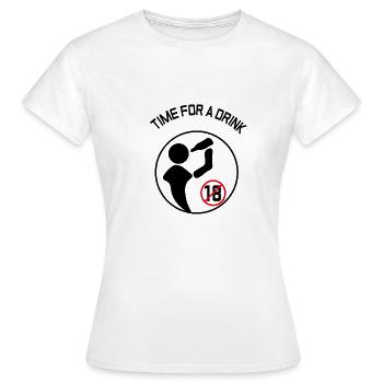 DRINK - Frauen T-Shirt - Weiß - Vorne - AI Model Female 172 dark (172cm)