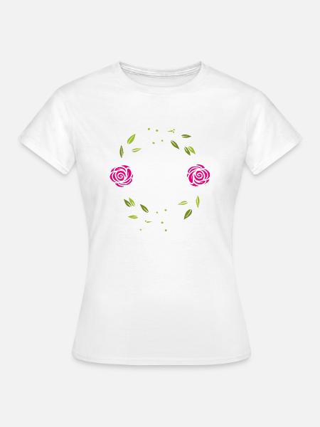 Flower Blume Pflanze - Frauen T-Shirt - Weiß