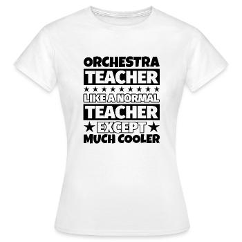 Gift for orchestra teacher - Women's T-Shirt - white - Front - AI Model Female 172 dark (172cm)