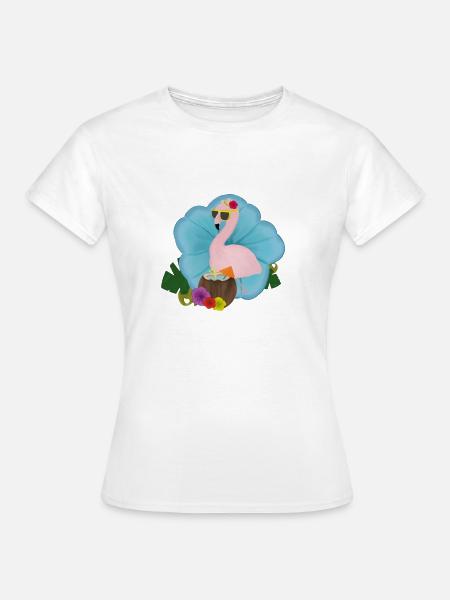 Flamingo - Frauen T-Shirt - Weiß