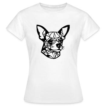 Chiwawa Hundekopf - Frauen T-Shirt - Weiß - Vorne - AI Model Female 172 dark (172cm)