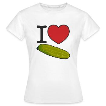 i love Essiggurken - Slavic cuisine - Frauen T-Shirt - Weiß - Vorne - AI Model Female 172 dark (172cm)