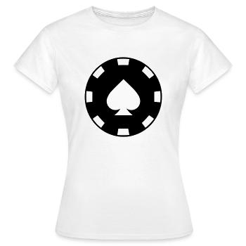 Jeton de poker - T-shirt Femme - blanc - Devant - AI Model Female 172 dark (172cm)
