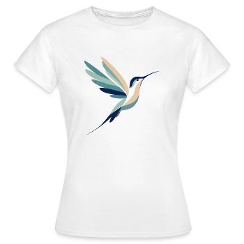 Kolibri im Flug - Frauen T-Shirt - Weiß - Vorne - AI Model Female 172 dark (172cm)