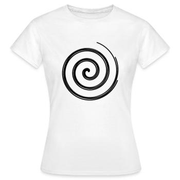 Spirale hypnotique - Noir - T-shirt Femme - blanc - Devant - AI Model Female 172 dark (172cm)