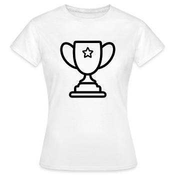 trophée - T-shirt Femme - blanc - Devant - AI Model Female 172 dark (172cm)