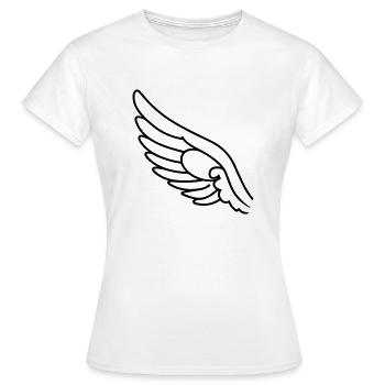 Ailes d'ange - T-shirt Femme - blanc - Devant - AI Model Female 172 dark (172cm)