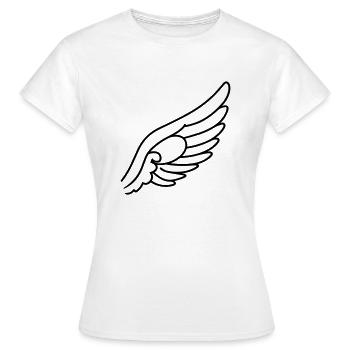 Ailes d'ange - T-shirt Femme - blanc - Devant - AI Model Female 172 dark (172cm)