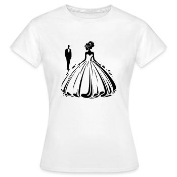 Bride - Women's T-Shirt - white - Front - AI Model Female 172 dark (172cm)