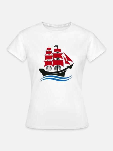 schiff - Frauen T-Shirt - Weiß