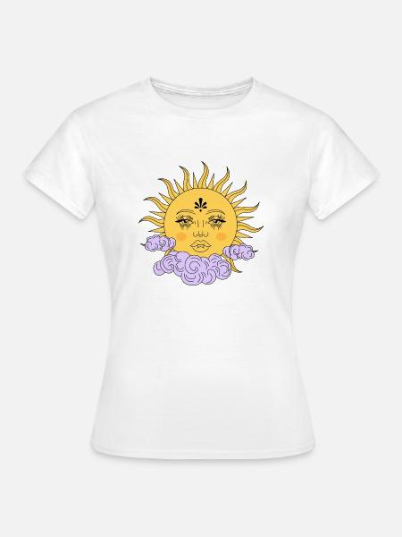 Wolken und sonne - Frauen T-Shirt - Weiß