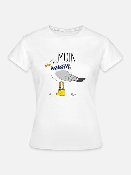 Möwe und das meer - Frauen T-Shirt - Weiß