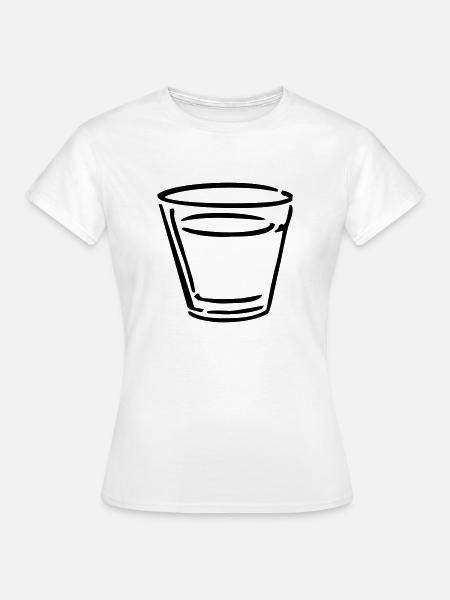Whiskeyglas 1farb - Frauen T-Shirt - Weiß