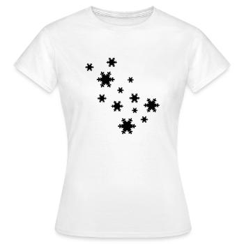 schneeflocke - Frauen T-Shirt - Weiß - Vorne - AI Model Female 172 dark (172cm)