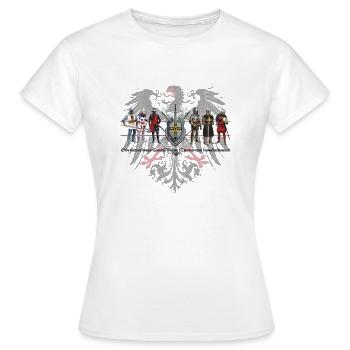 DO-Brüder Adler mL - Frauen T-Shirt - Weiß - Vorne - AI Model Female 172 dark (172cm)