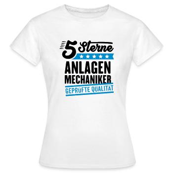 5Sterne Anlagenmechaniker - Frauen T-Shirt - Weiß - Vorne - AI Model Female 172 dark (172cm)