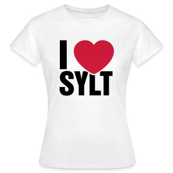J'adore Sylt - T-shirt Femme - blanc - Devant - AI Model Female 172 dark (172cm)