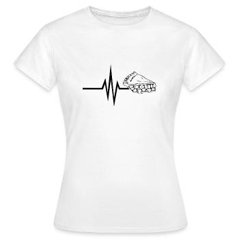 Mon coeur bat pour les gâteaux - Gâteau d'anniversaire - T-shirt Femme - blanc - Devant - AI Model Female 172 dark (172cm)