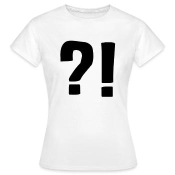 Point d'interrogation ??!!! - T-shirt Femme - blanc - Devant - AI Model Female 172 dark (172cm)