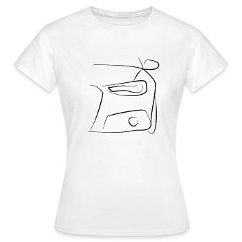 Auto Front Scheinwerfer Tribal - Frauen T-Shirt - Weiß - Vorne - AI Model Female 172 dark (172cm)
