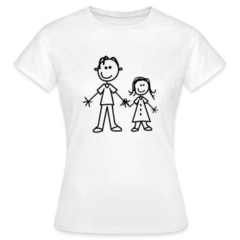 frères et sœurs - T-shirt Femme - blanc - Devant - AI Model Female 172 dark (172cm)
