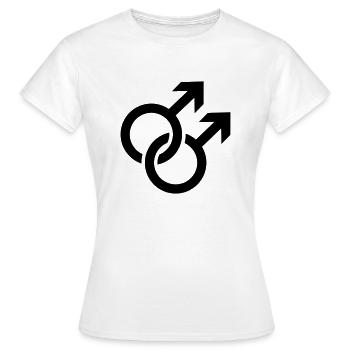 Schwul - Frauen T-Shirt - Weiß - Vorne - AI Model Female 172 dark (172cm)