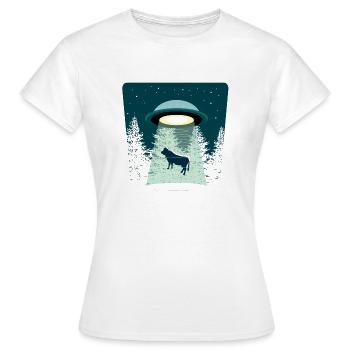 Beware UFO - Women's T-Shirt - white - Front - AI Model Female 172 dark (172cm)