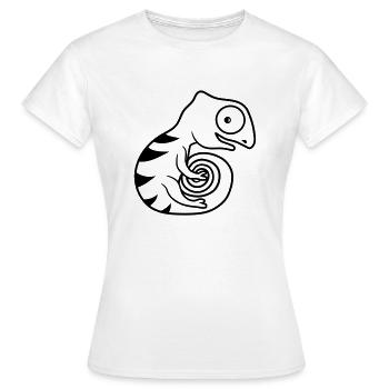leguan chamaeleon - Frauen T-Shirt - Weiß - Vorne - AI Model Female 172 dark (172cm)